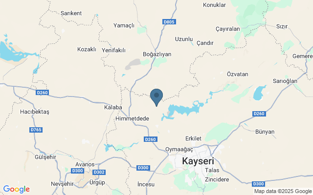 Kaart met locatie Markt in Turkije